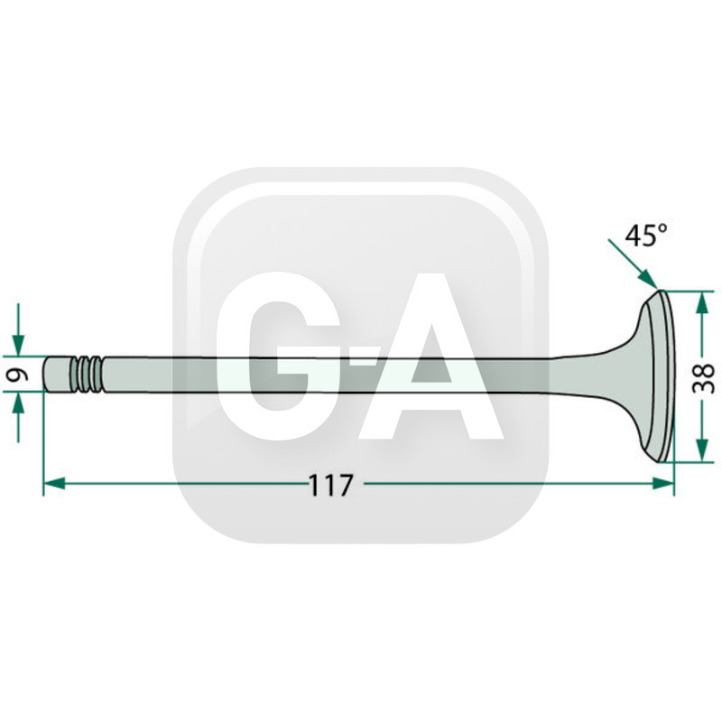 Soupape admission tracteur Renault